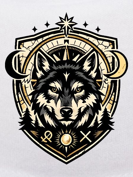 Wolf Crest Geometric Shield