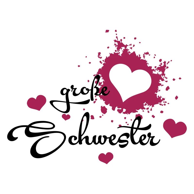 Große Schwester mit Herzchen