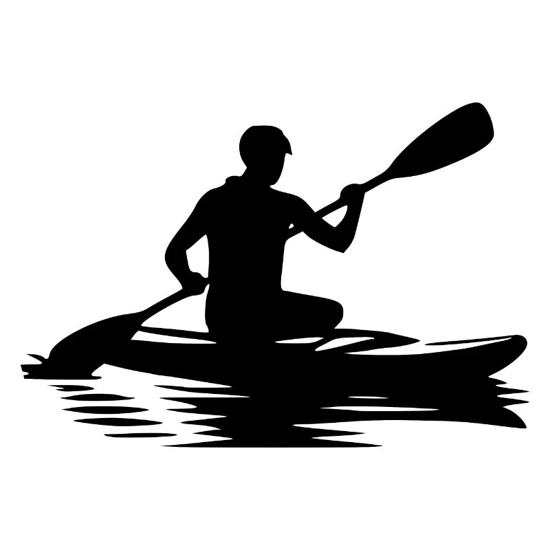 Wanderung mit Kayak Boot auf See und Fluss