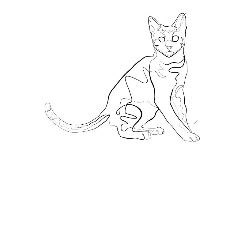 Katze - one line drawing