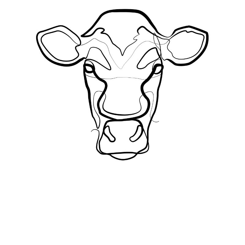Vache - one line drawing