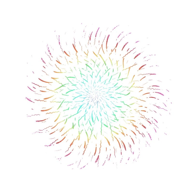 Psychedelisch Regenbogen Strahlen Sonne