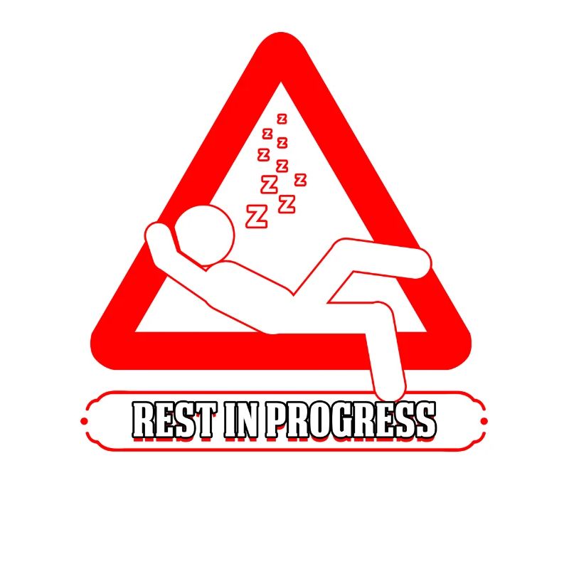 Sleep Head Humor Rest in Progress Fun Naptime Gift