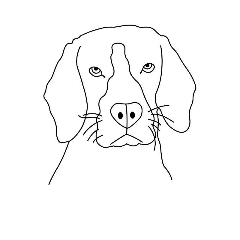 Chien dessiné à la main