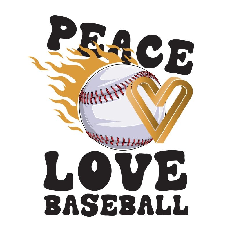Mädchen Frieden Liebe Baseball