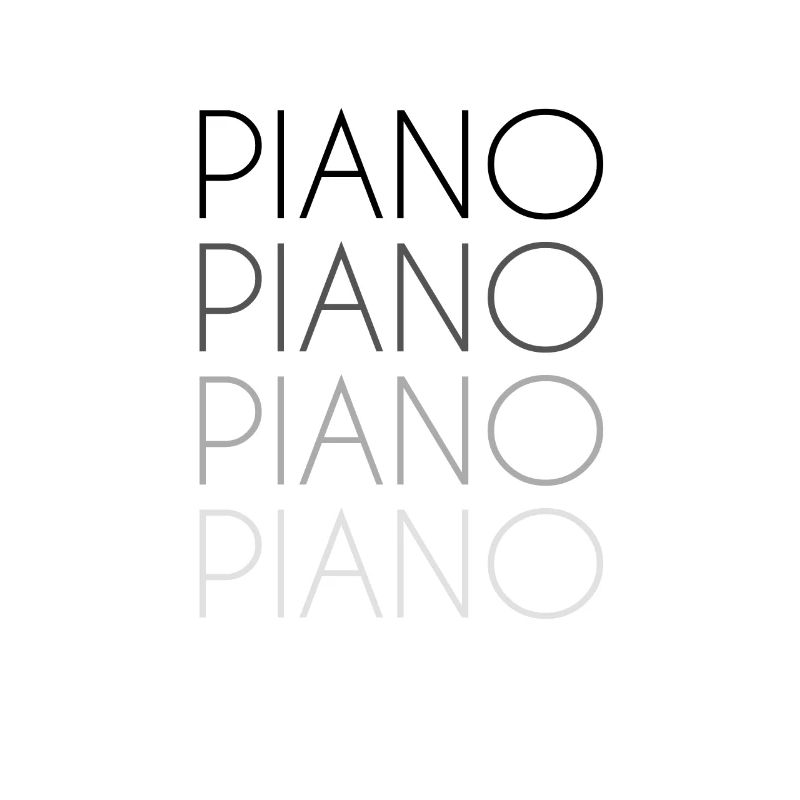 Piano Schriftzug