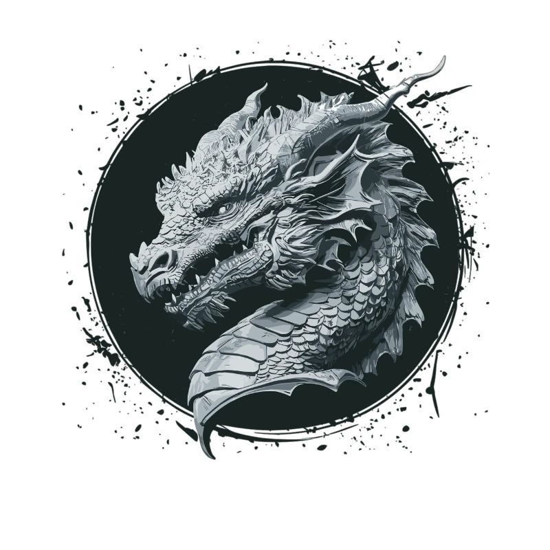 Mächtiger Drache im Schattenkreis