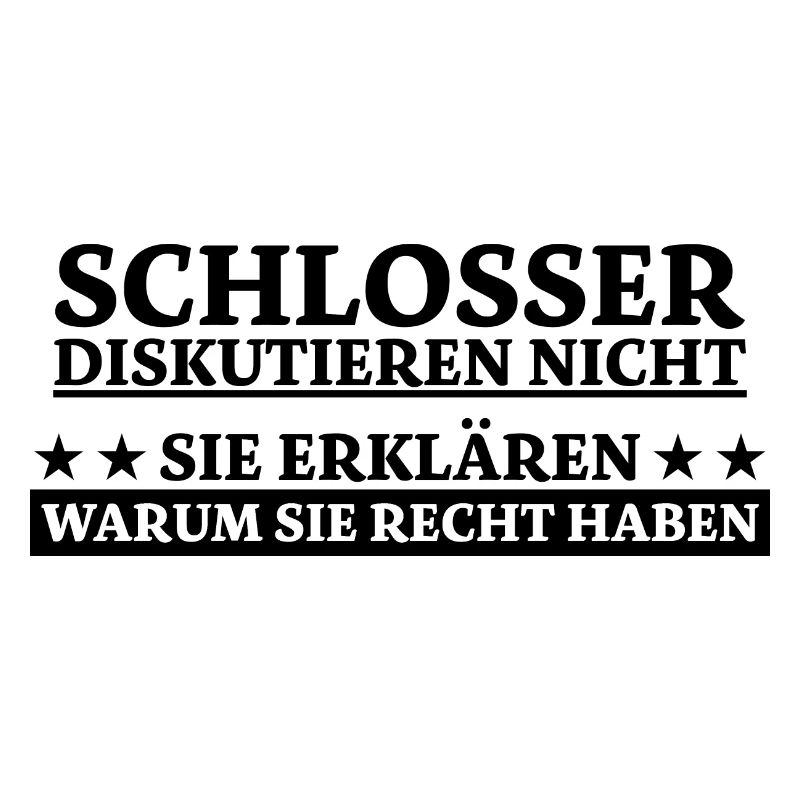 Schlosser Beruf Lustiger Spruch Schloss Geschenk