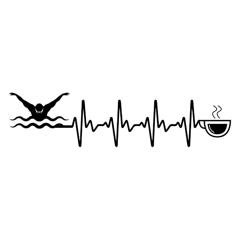 Herzschlagkaffee und Schwimmen -
