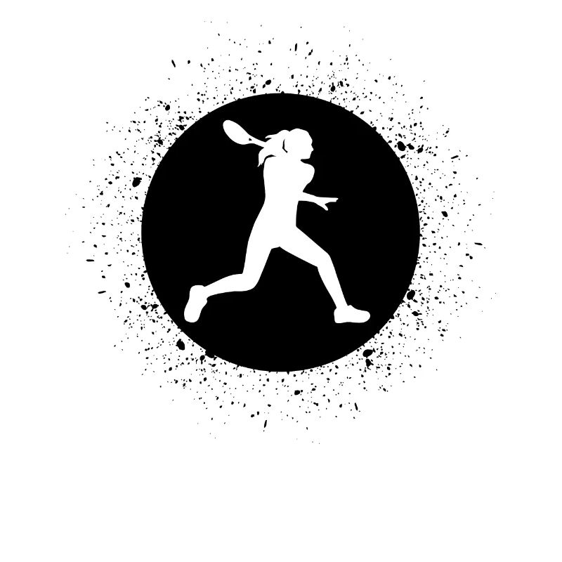 Cercle avec éclaboussures et tennis -