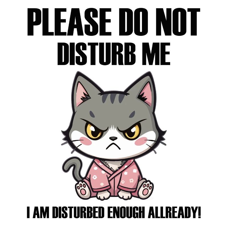 Ne me dérange pas un drôle de chat en colère böse Katze