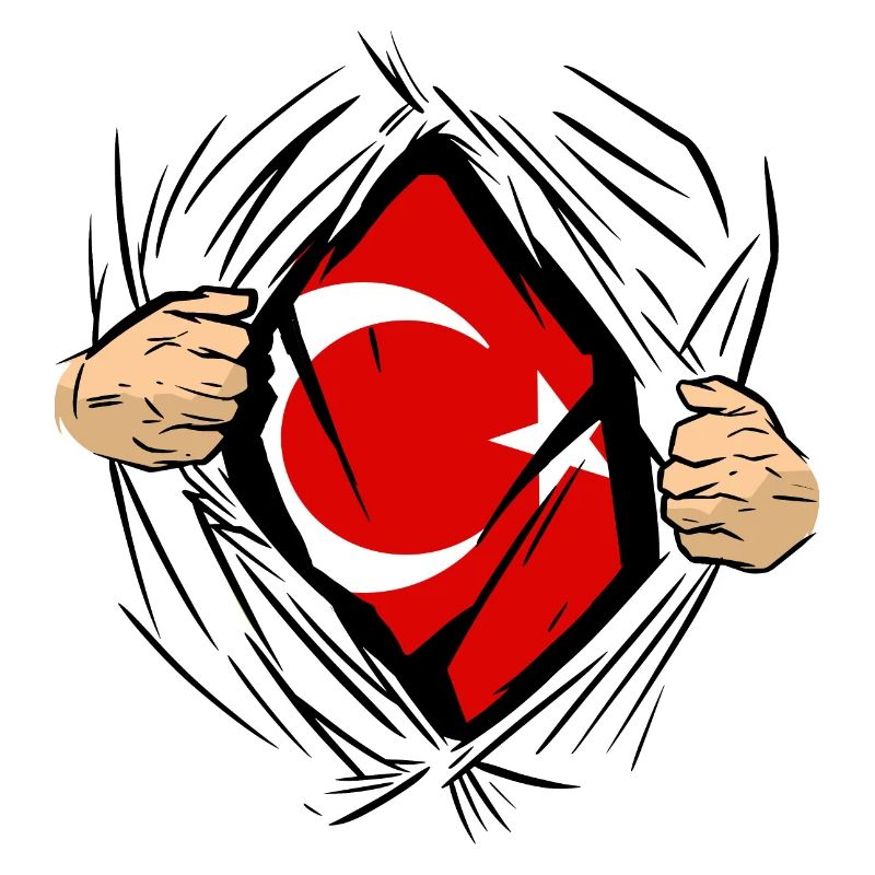 Drapeau de Turquie Utilisé Look Drapeau Turc Vintage