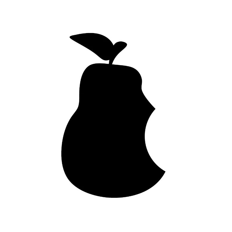Pear with bite