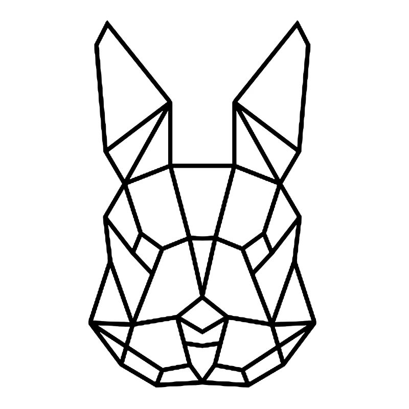 Bunny rabbit black poly