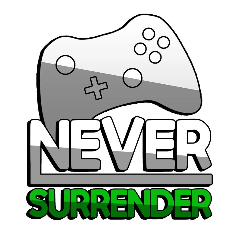 NEVER SURRENDER (Grün) + Controller - Gaming