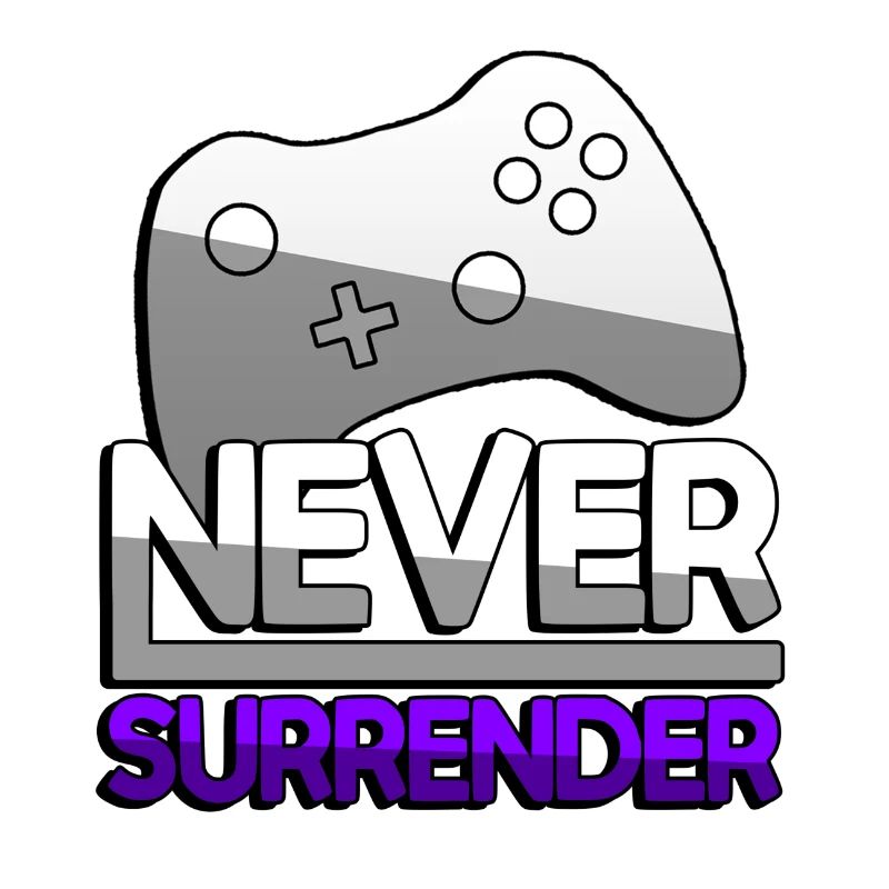 NEVER SURRENDER (Lila) + Controller - Gaming