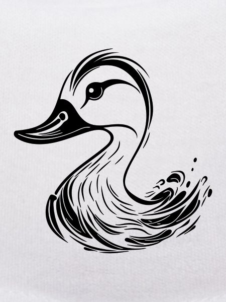 Cute Tattoo Style Duck