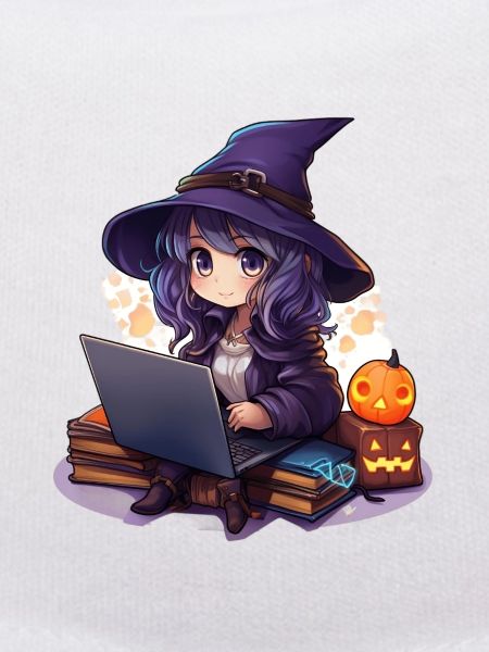 "Enchanting Witch Magic: Cartoonish Cutie!"