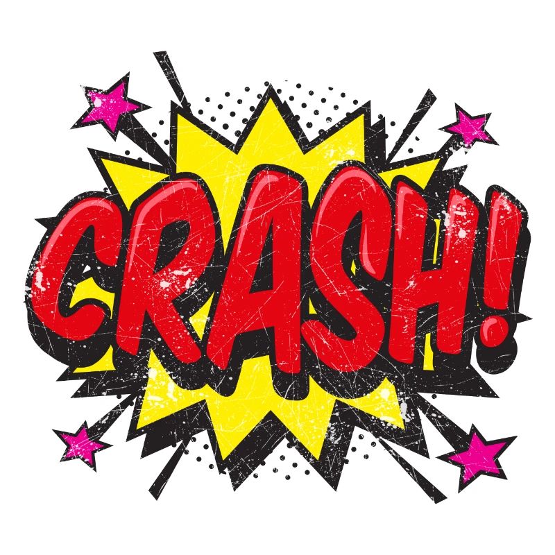 CRASH CRASH! COMIC COMICSTYLE 80s MOTIFS CADEAU
