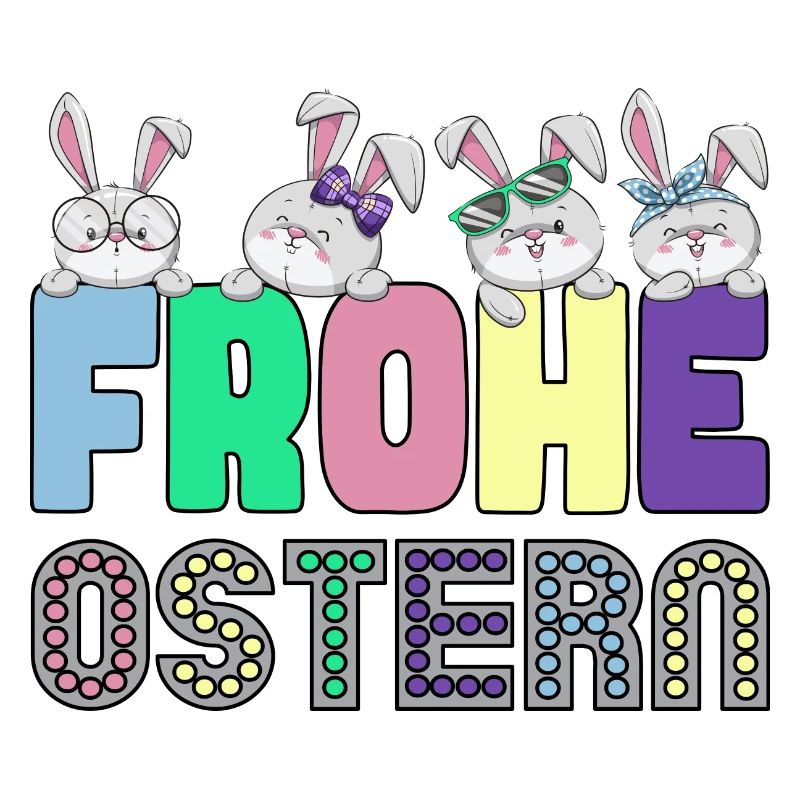 Frohe Ostern Osterhasen Freunde