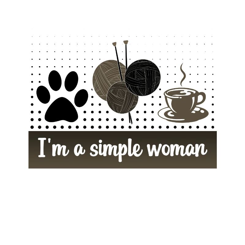 Strickerin Geschenk Ich bin eine einfache Frau Geschenk Hund Katze