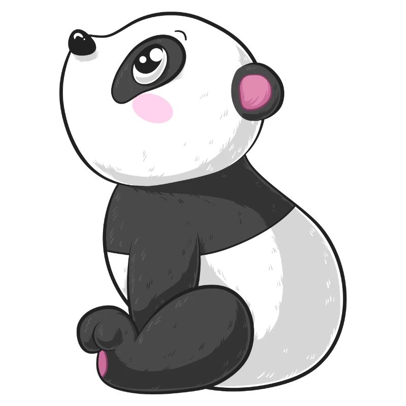 Träumender Comic Panda