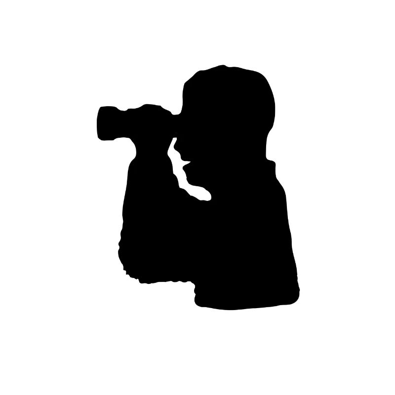 Watching binoculars silhouette