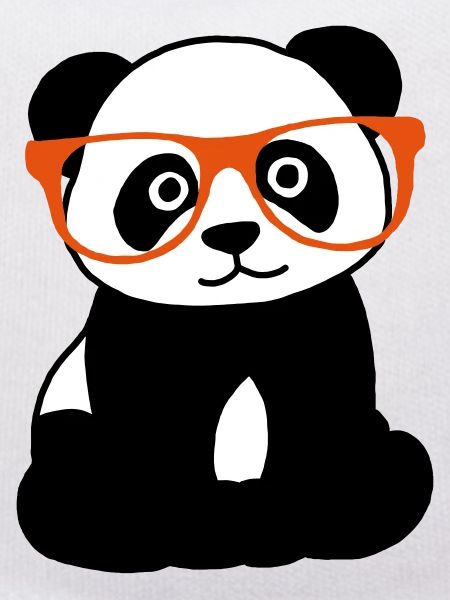 Panda with glasses