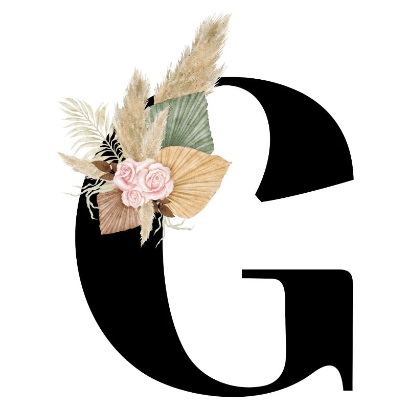 Buchstabe G blumig