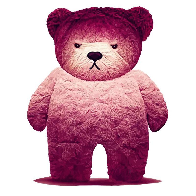 Pink Grumpy Teddy