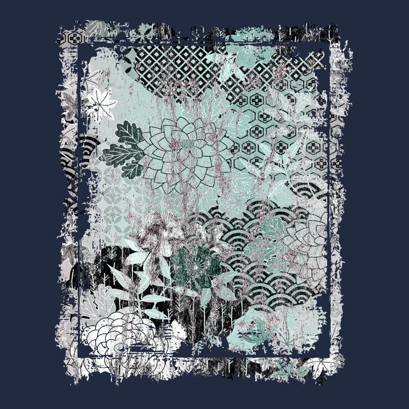 Japanese Floral Pattern Chrysanthemum Cherry