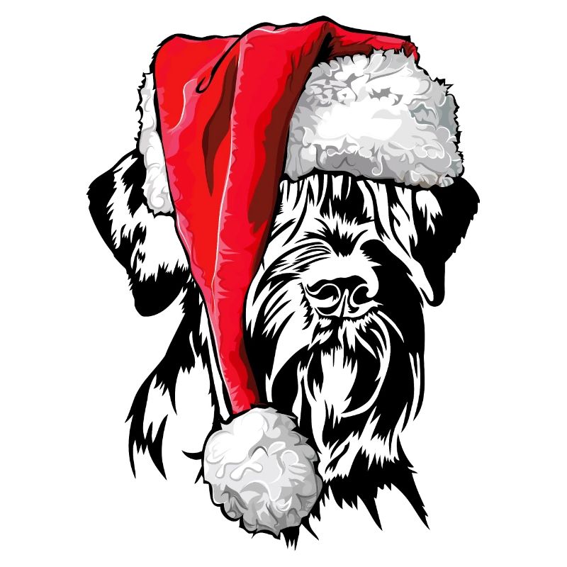 Père Noël géant Schnauzer chiens de Noël Wilsigns