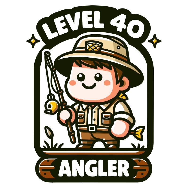 40 Geburtstag Angler