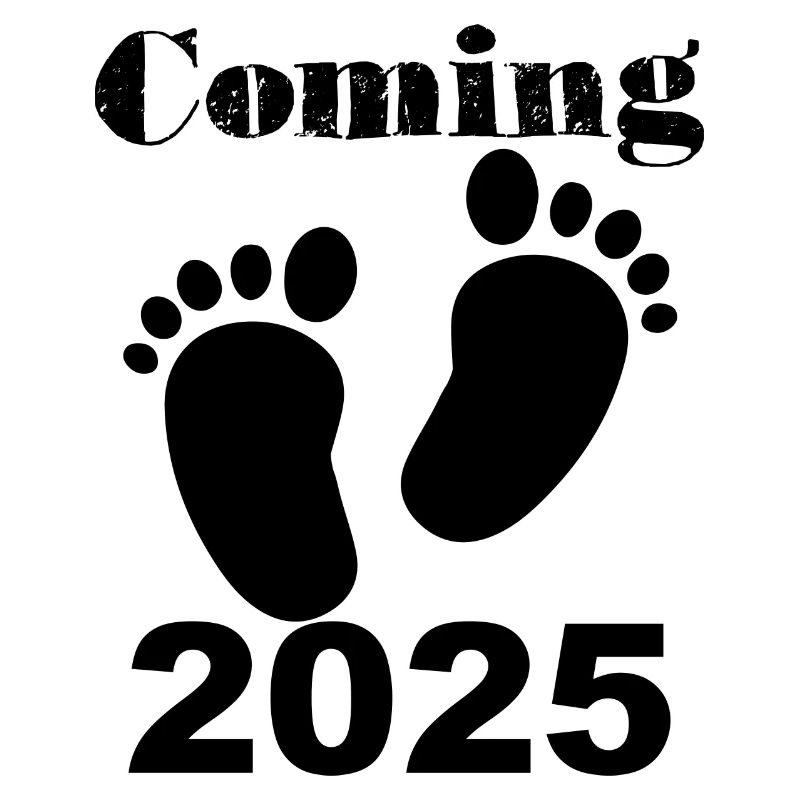 Bébé arrive en 2025, future maman en 2025, pieds de bébé