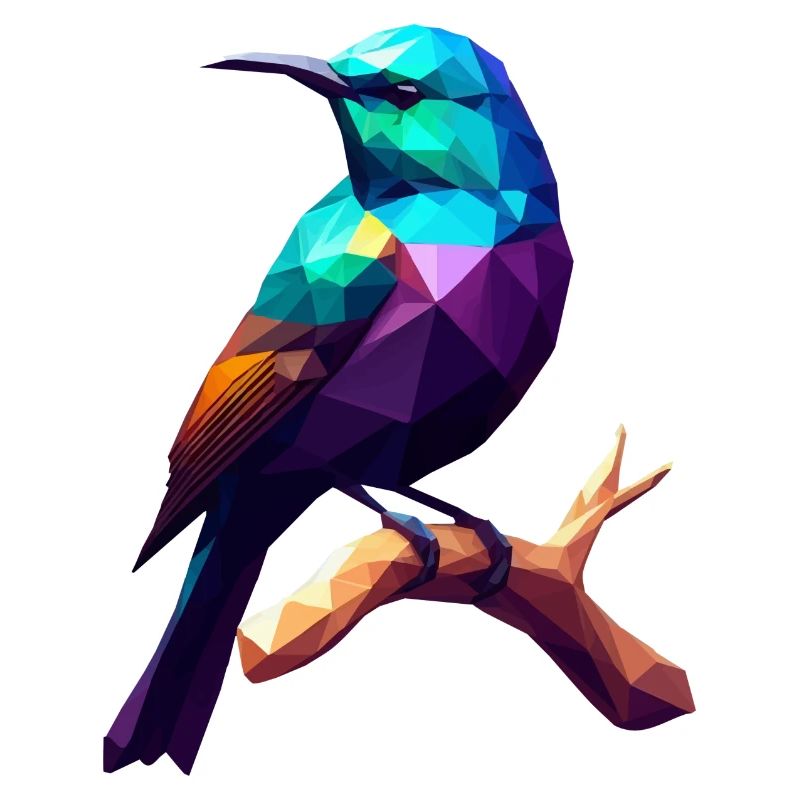 Vogel abstract auf Ast, Geschenkidee