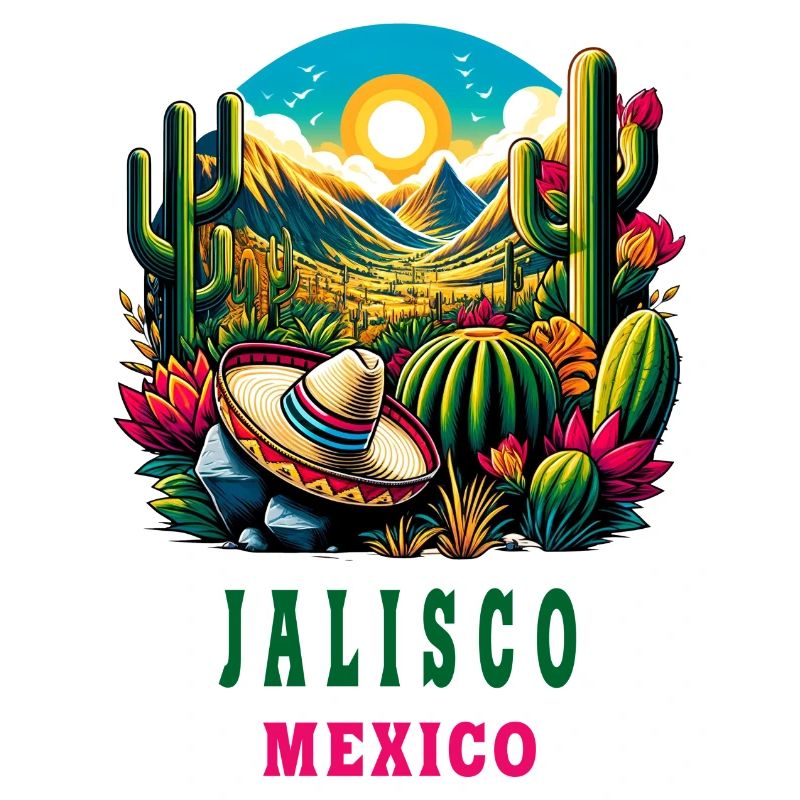 Motif du désert de cactus de Jalisco Mexico