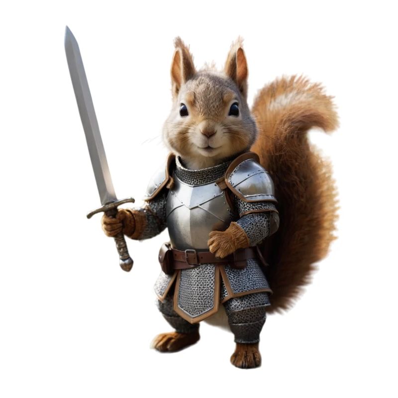 écureuil chevalier épée 3