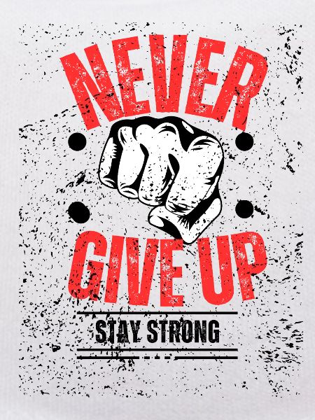 never give up