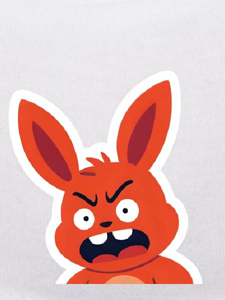 Angry Red Bunny Cartoon