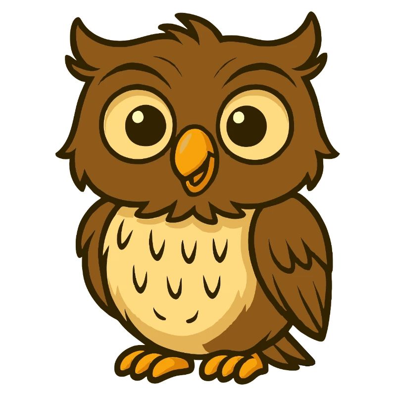 Kuschelige Eulenfigur Cartoon