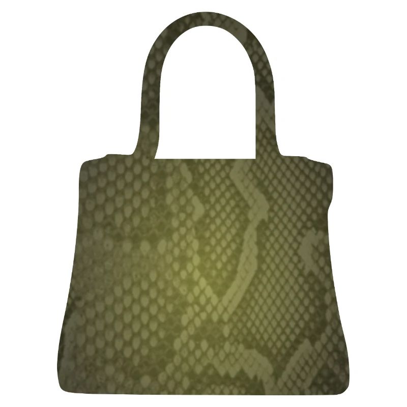 Olive Snake Skin Tote