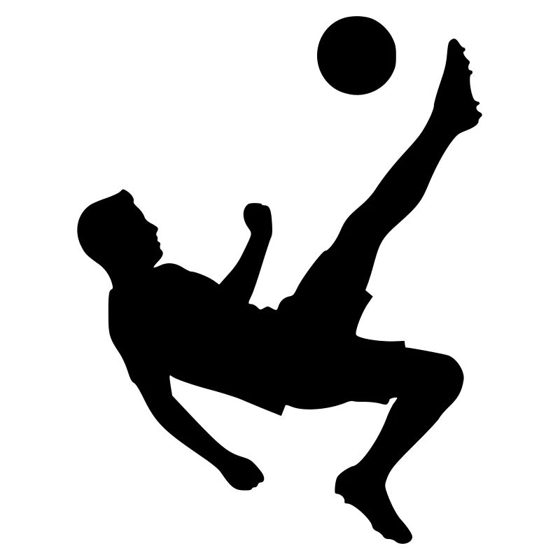 Fußball Action Schuss Silhouette Logo