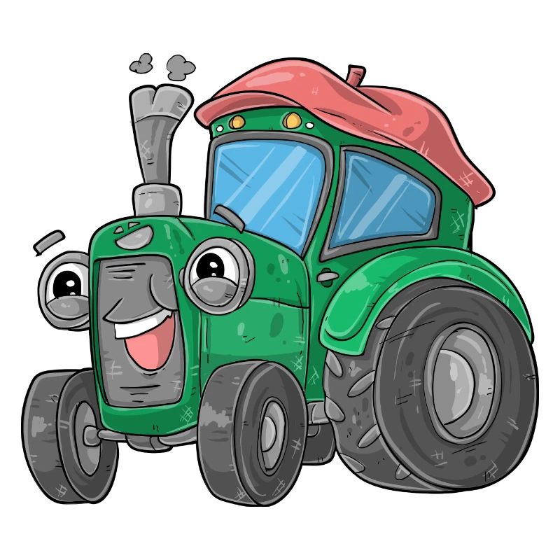 Traktor mit Gesicht