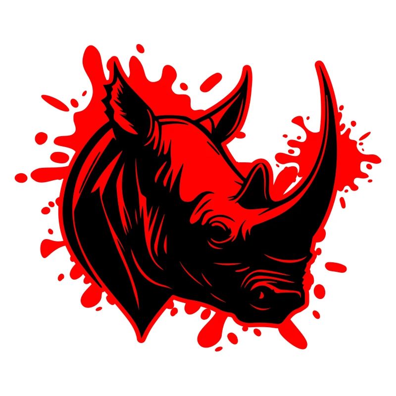 Nashorn Tier Kopf