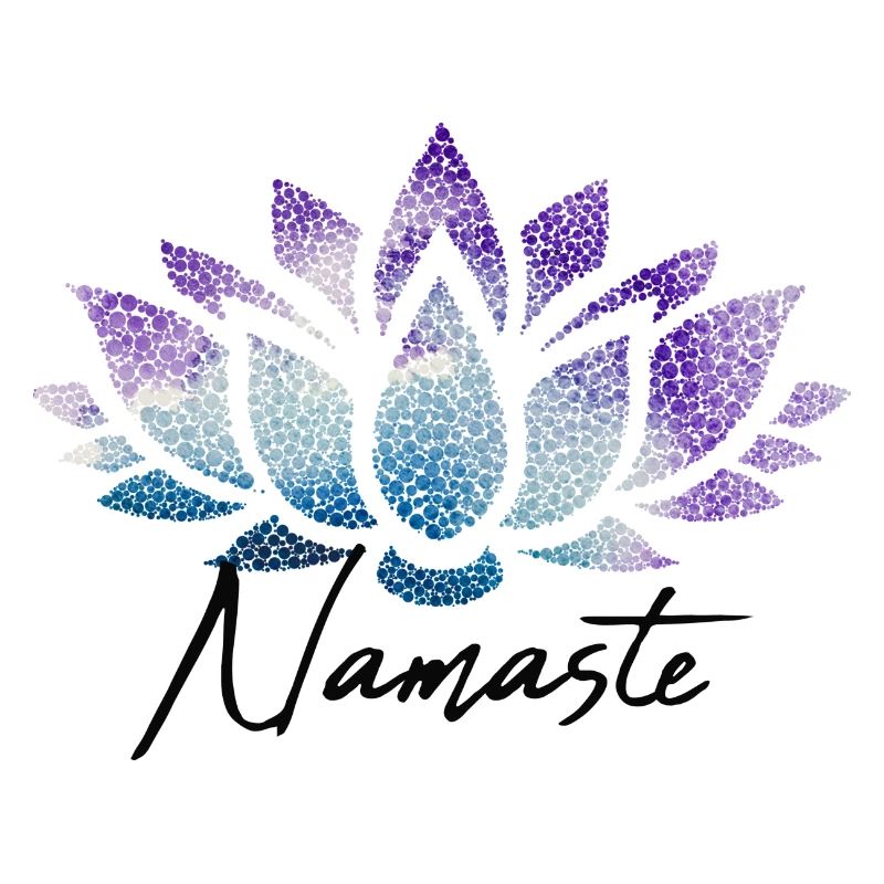Namaste lotus flower colorful pattern pattern