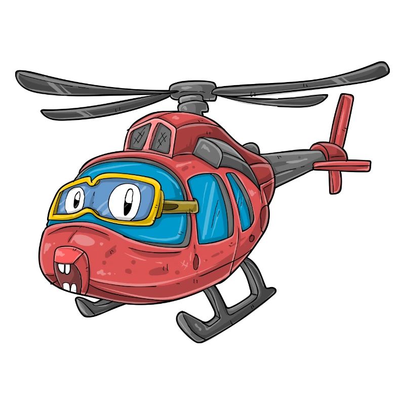 Helicopter with face