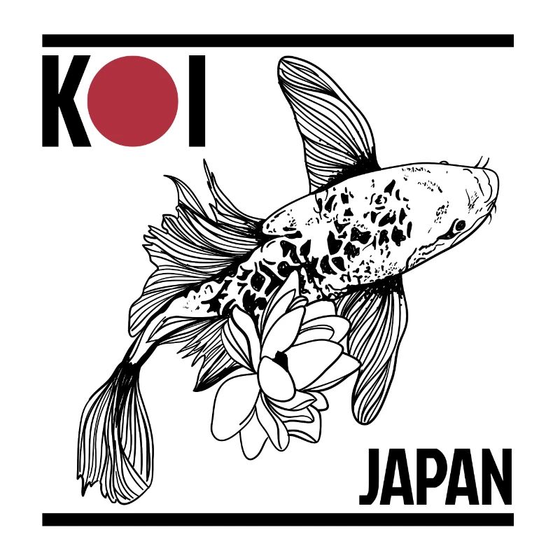 Koi carp gift Japan Tancho flag tshirt