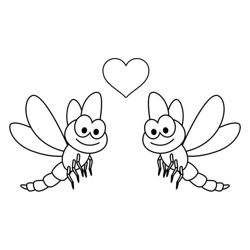 libelle Comic Paar liebe