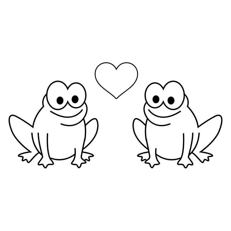 Frosch Comic Paar liebe