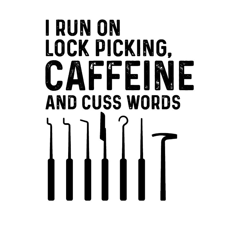 Lock picking coffee and swear words design